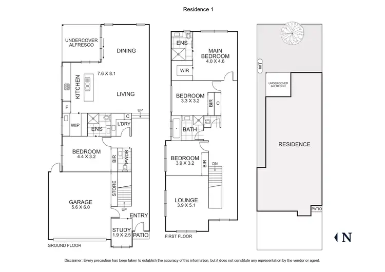 Floorplan of Homely townhouse listing, 26 Mena Avenue, Cheltenham VIC 3192