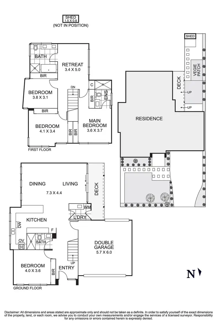 Floorplan of Homely townhouse listing, 1/43 Tunstall Road, Donvale VIC 3111