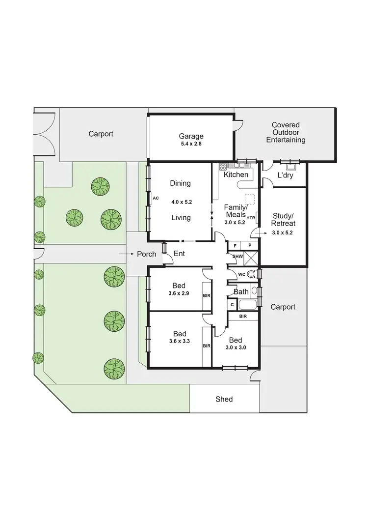 Floorplan of Homely unit listing, 1/292 Koornang Road, Carnegie VIC 3163