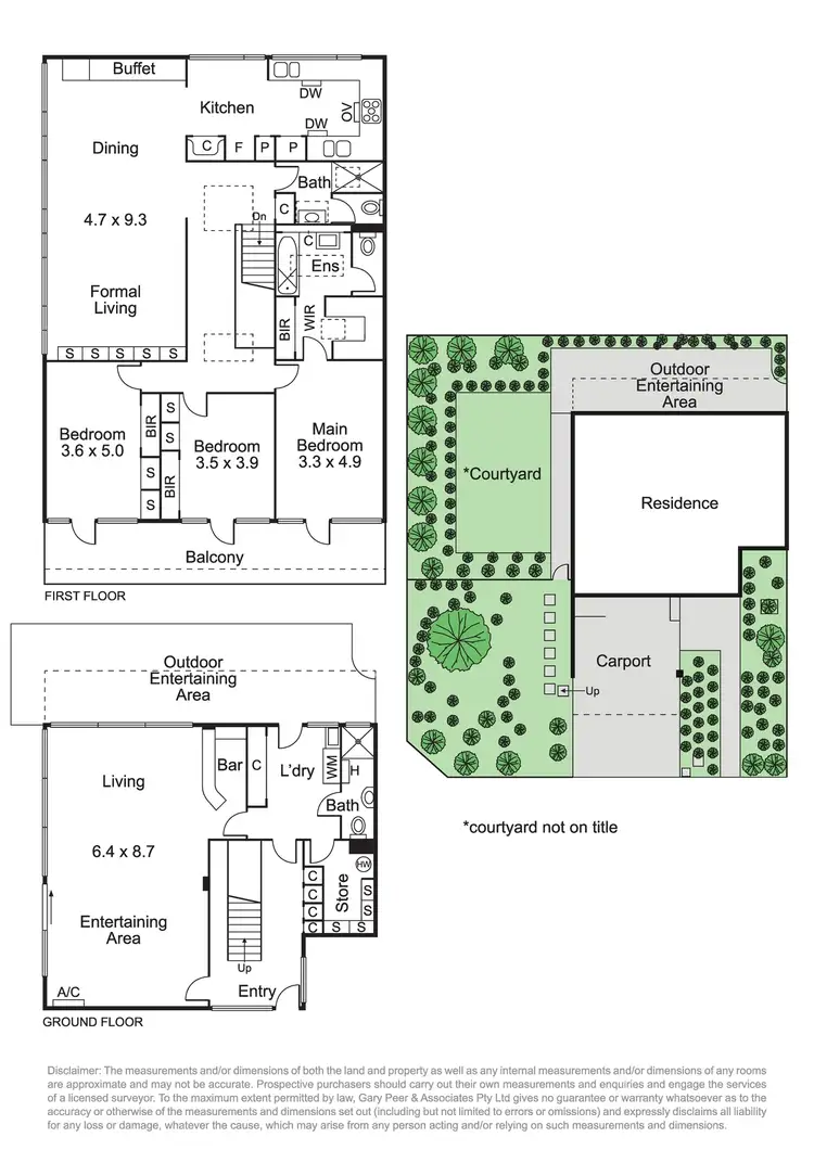 Floorplan of Homely townhouse listing, 1/185 Orrong Road, St Kilda East VIC 3183