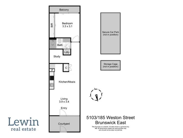 Floorplan of Homely apartment listing, 5103/185 Weston Street, Brunswick East VIC 3057