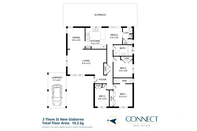 Floorplan of Homely house listing, 3 Thom Street, New Gisborne VIC 3438