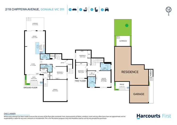 Floorplan of Homely townhouse listing, 2/18 Chippewa Avenue, Donvale VIC 3111