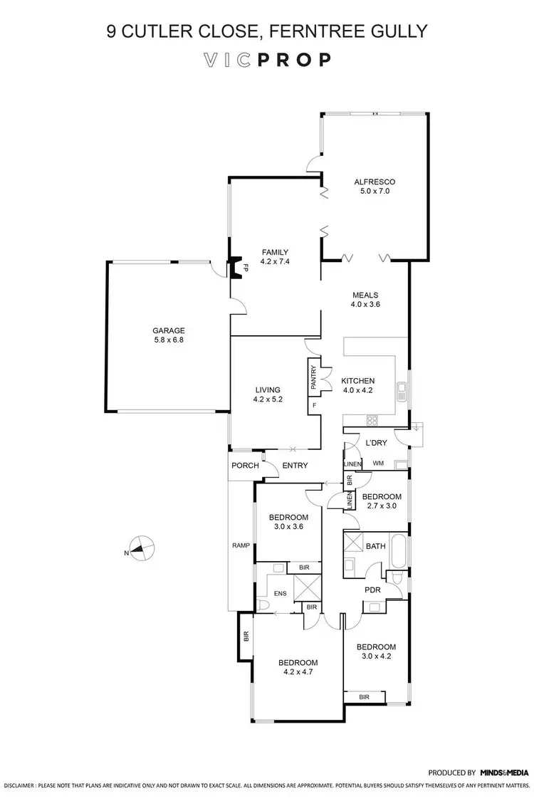 Floorplan of Homely house listing, 9 Cutler Close, Ferntree Gully VIC 3156