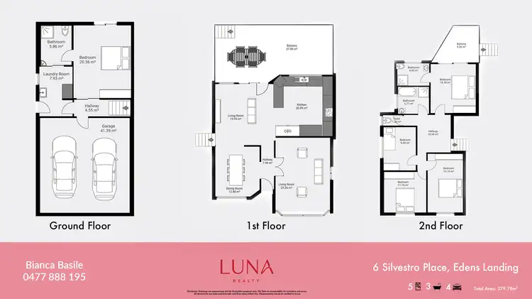 Floorplan of Homely house listing, 6 Silvestro Place, Edens Landing QLD 4207
