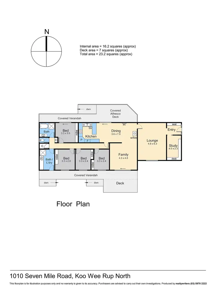 Floorplan of Homely rural property listing, 1010 Seven Mile Road, Koo Wee Rup North VIC 3981