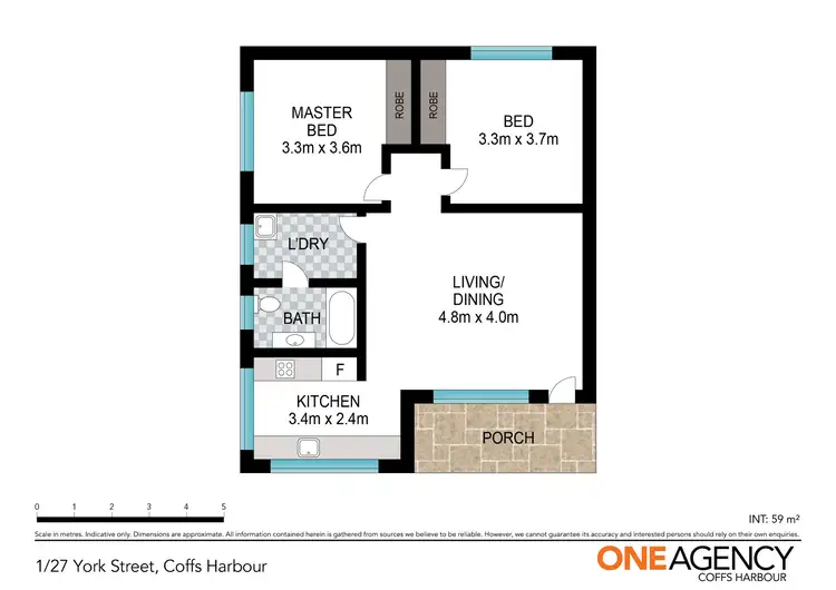 Floorplan of Homely unit listing, 1/27 York Street, Coffs Harbour NSW 2450