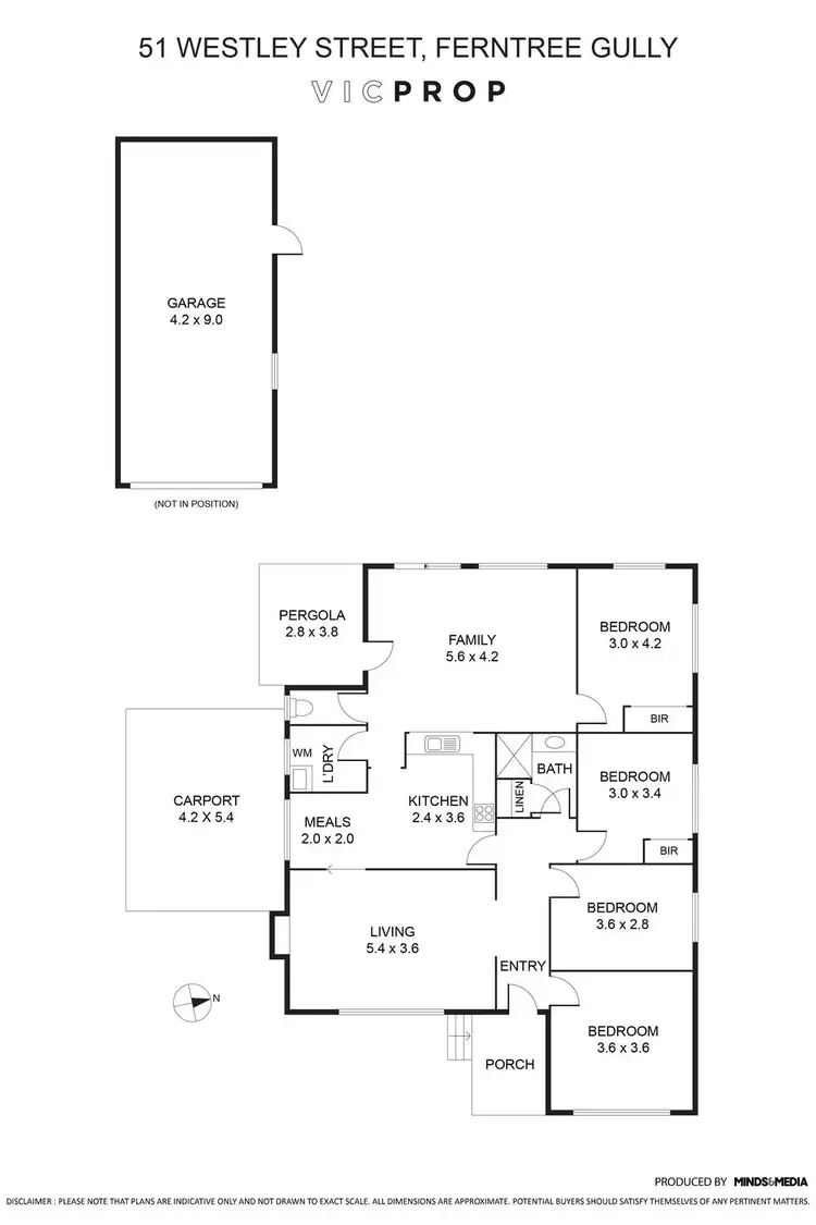 Floorplan of Homely house listing, 51 Westley Street, Ferntree Gully VIC 3156