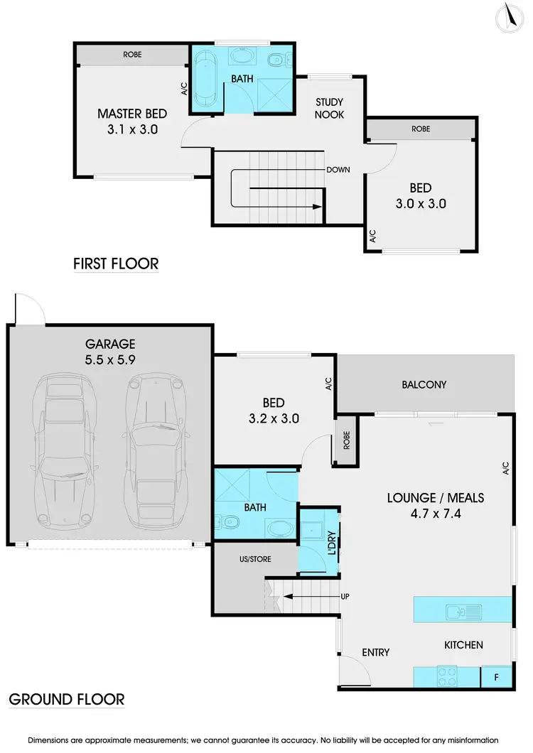 Floorplan of Homely townhouse listing, 3/324 Haughton Road, Clayton VIC 3168