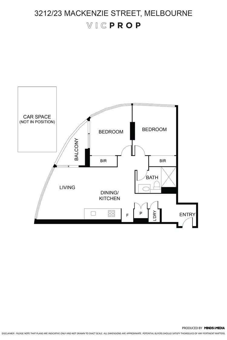 Floorplan of Homely apartment listing, 3212/23 MacKenzie Street, Melbourne VIC 3000