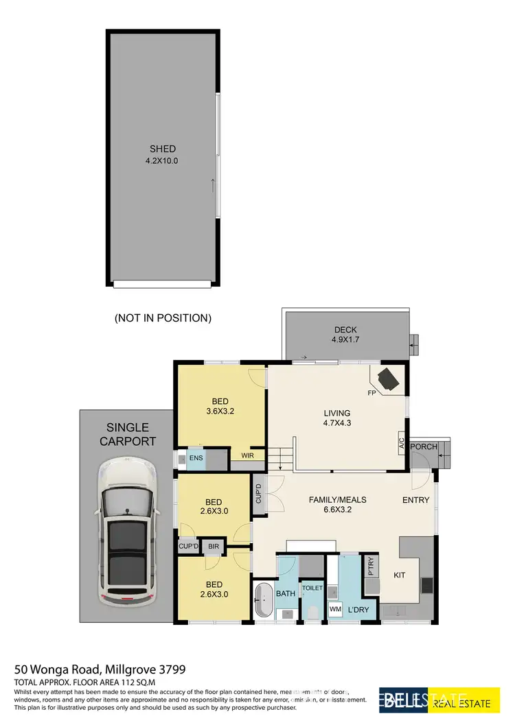Floorplan of Homely house listing, 50 Wonga Road, Millgrove VIC 3799