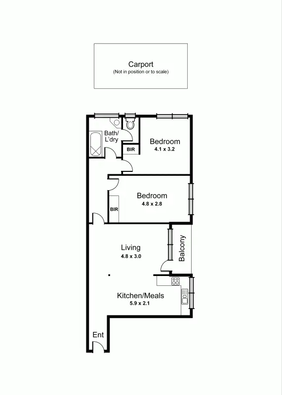 Floorplan of Homely apartment listing, 3/34 Madden Avenue, Carnegie VIC 3163