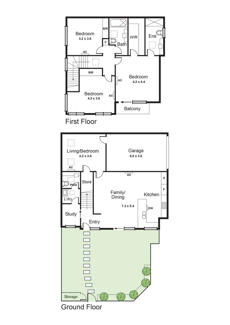 Floorplan of Homely townhouse listing, 1/309 Hawthorn Road, Caulfield VIC 3162