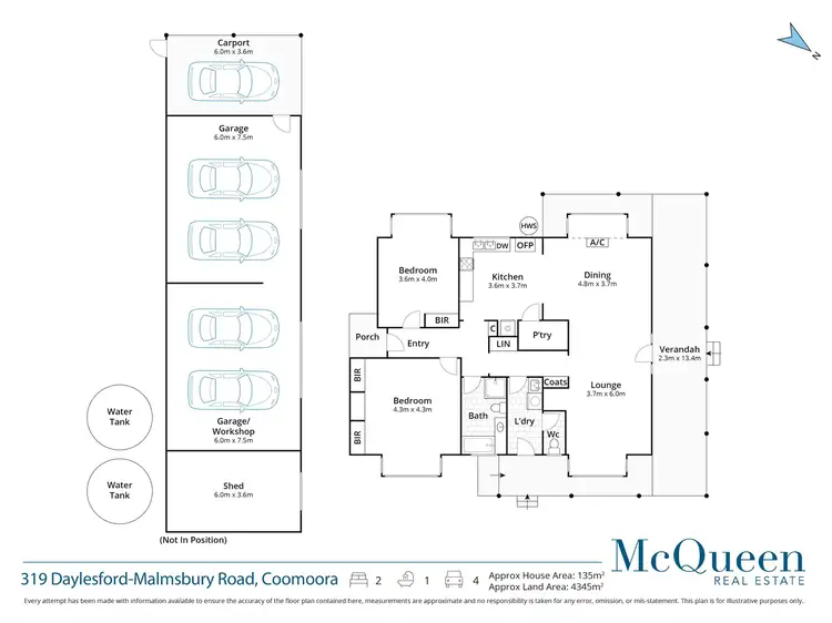 Floorplan of Homely house listing, 319 Daylesford Malmsbury Road, Coomoora VIC 3461