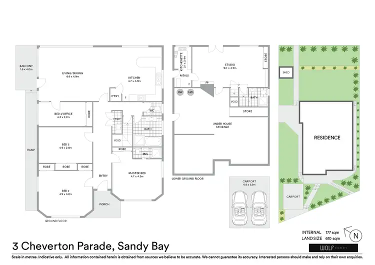 Floorplan of Homely house listing, 3 Cheverton Parade, Sandy Bay TAS 7005