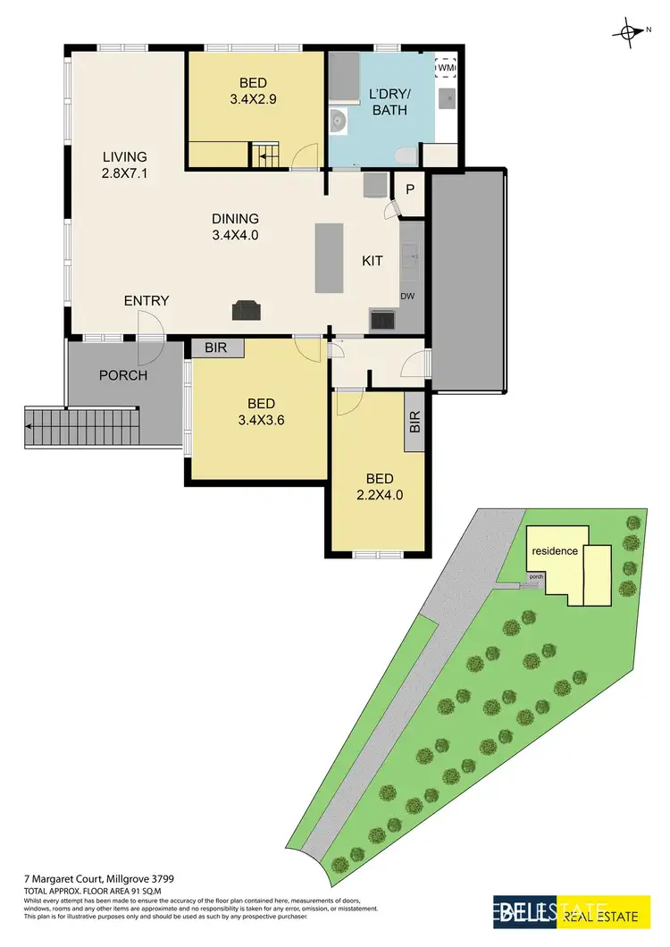 Floorplan of Homely house listing, 7 Margaret Court, Millgrove VIC 3799