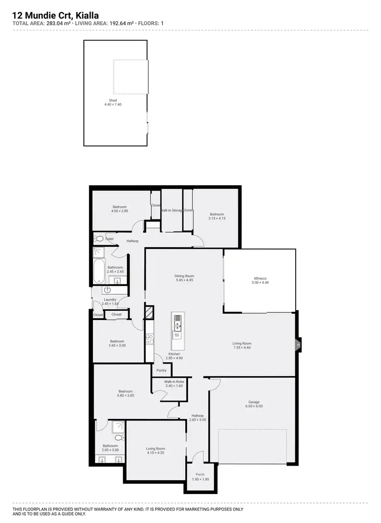 Floorplan of Homely house listing, 12 Mundie Court, Kialla VIC 3631