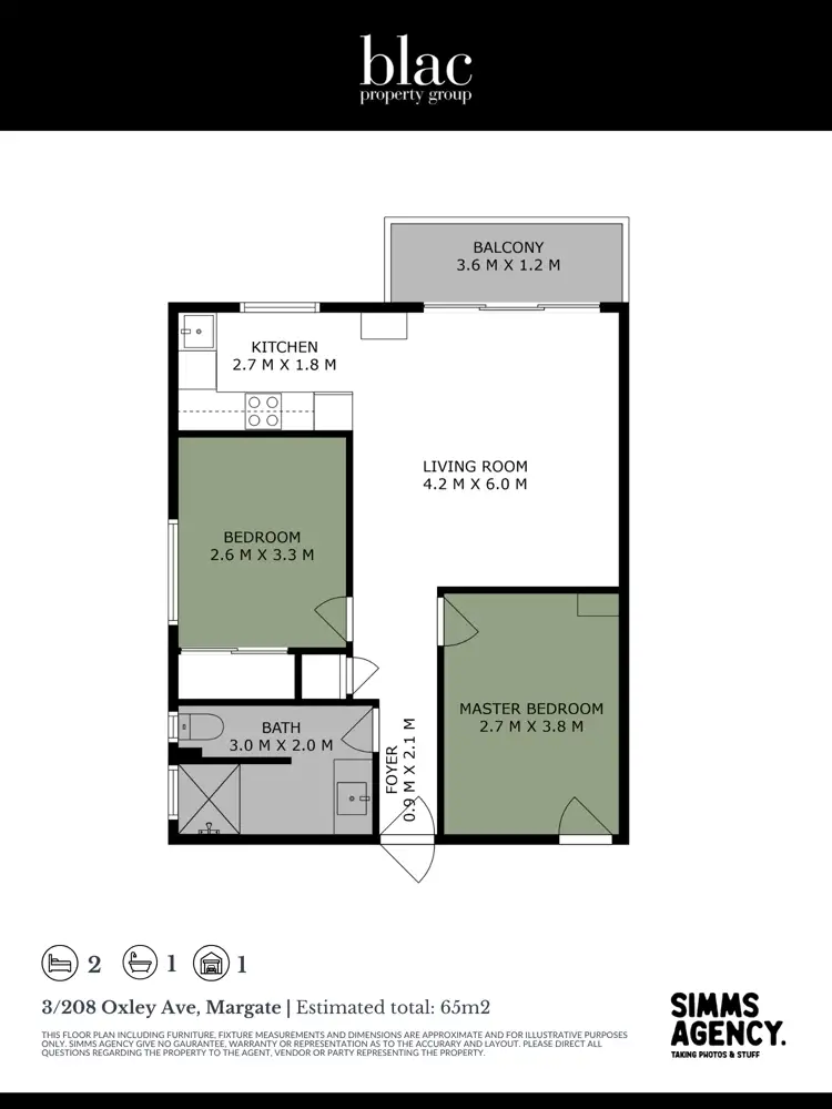 Floorplan of Homely unit listing, 3/208 Oxley Avenue, Margate QLD 4019