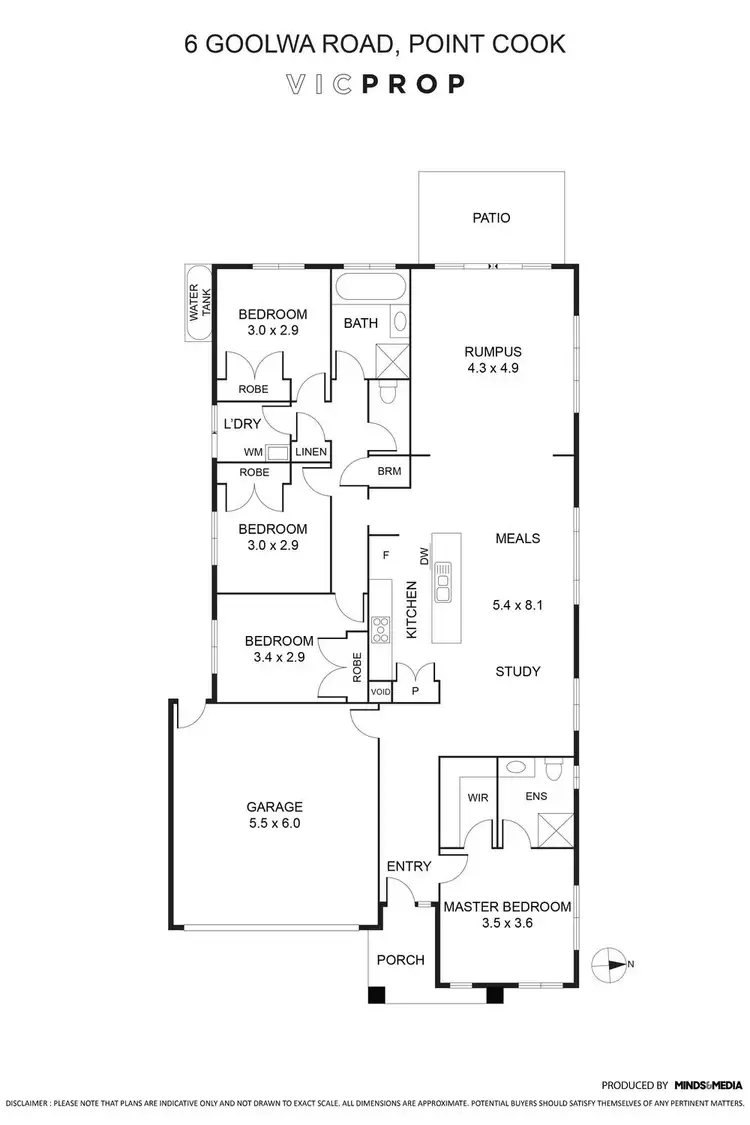 Floorplan of Homely house listing, 6 Goolwa Road, Point Cook VIC 3030