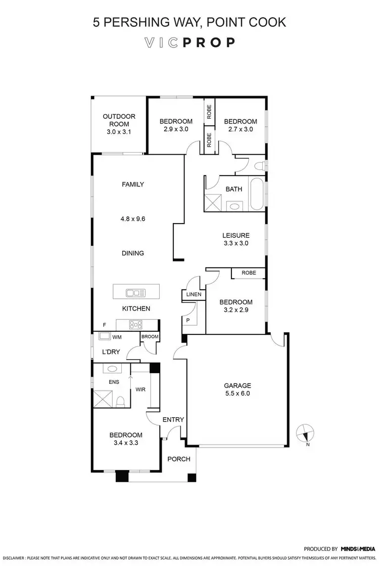 Floorplan of Homely house listing, 5 Pershing Way, Point Cook VIC 3030