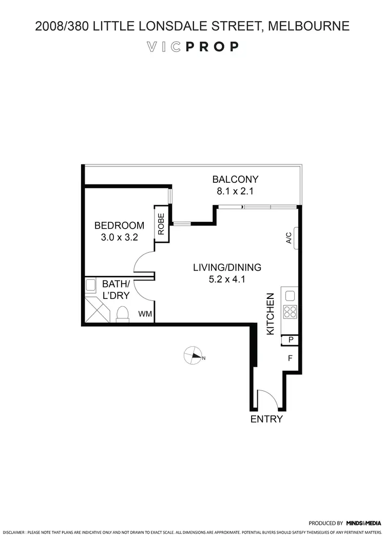 Floorplan of Homely apartment listing, 2008/380 Little Lonsdale Street, Melbourne VIC 3000