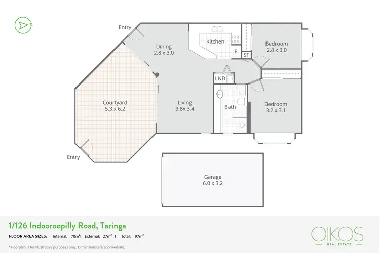 Floorplan of Homely unit listing, 1/126 Indooroopilly Road, Taringa QLD 4068