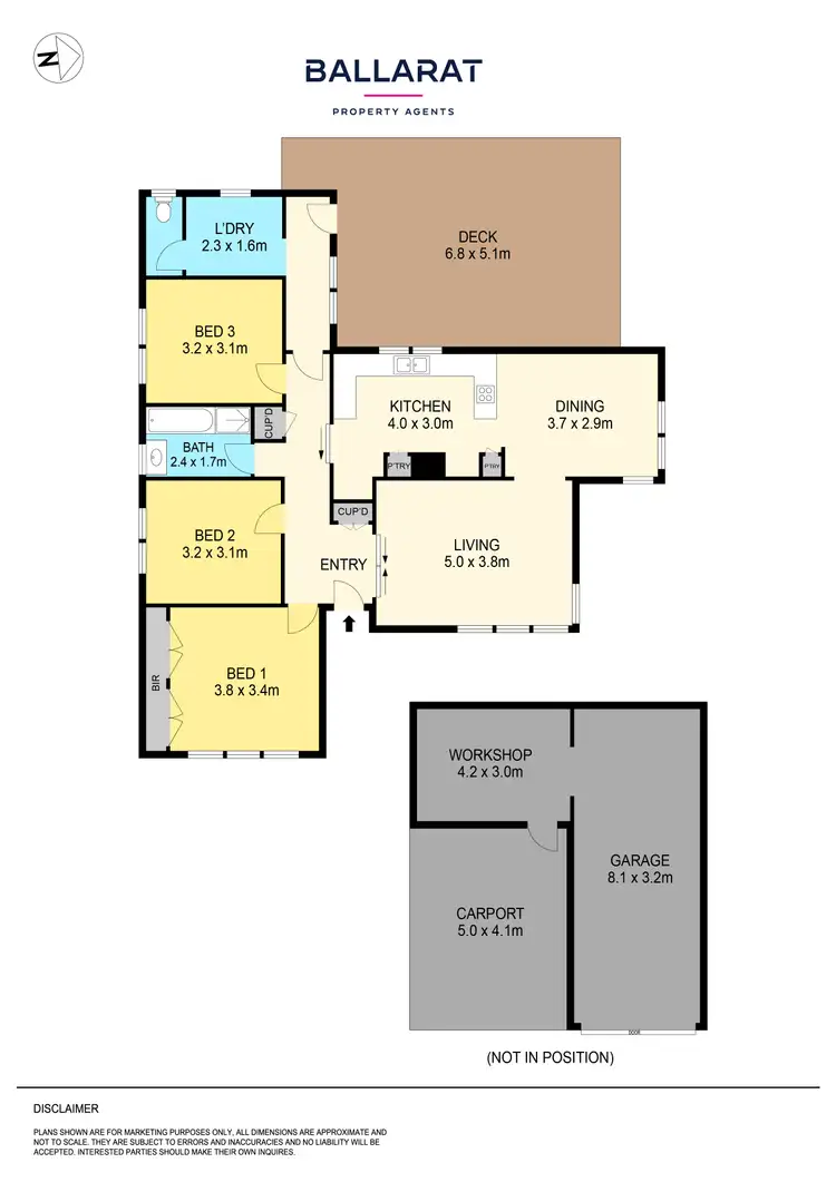 Floorplan of Homely house listing, 1 Huntington Street, Wendouree VIC 3355