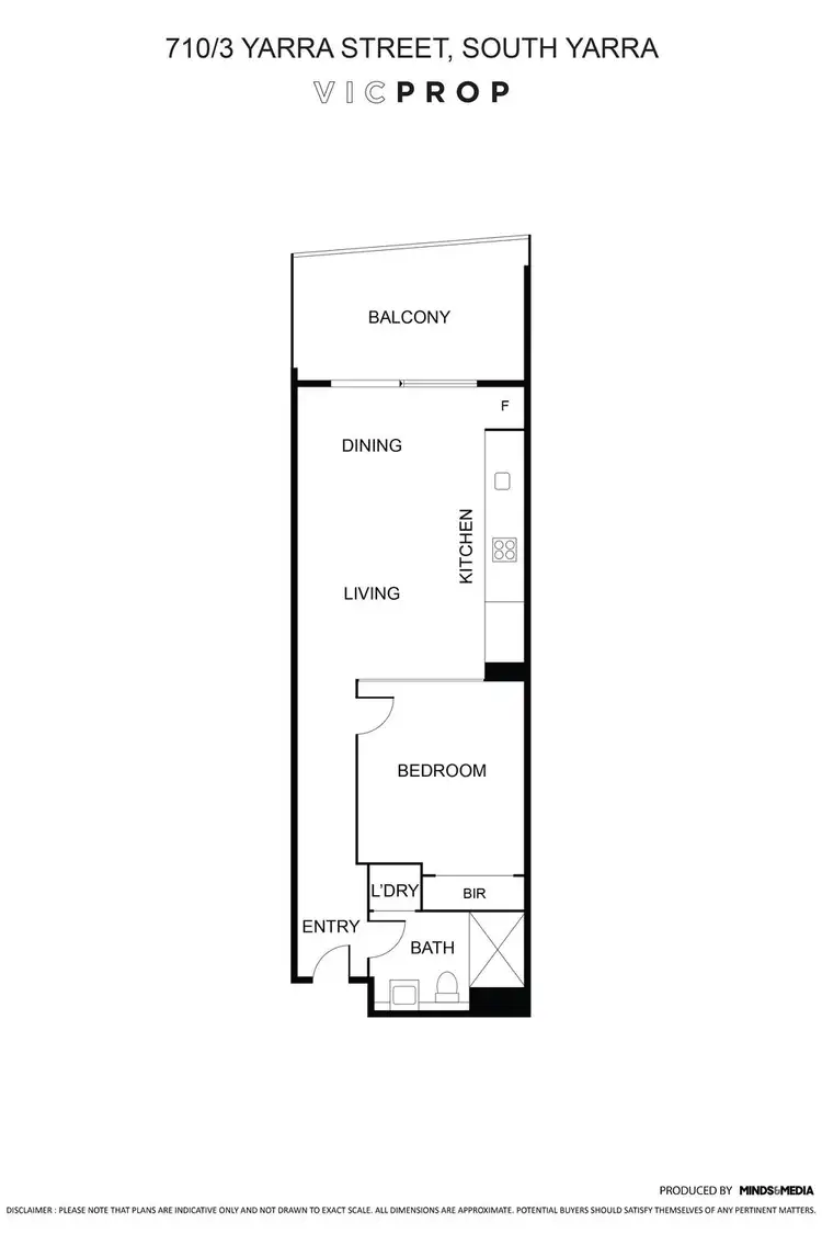 Floorplan of Homely apartment listing, 710/3 Yarra Street, South Yarra VIC 3141
