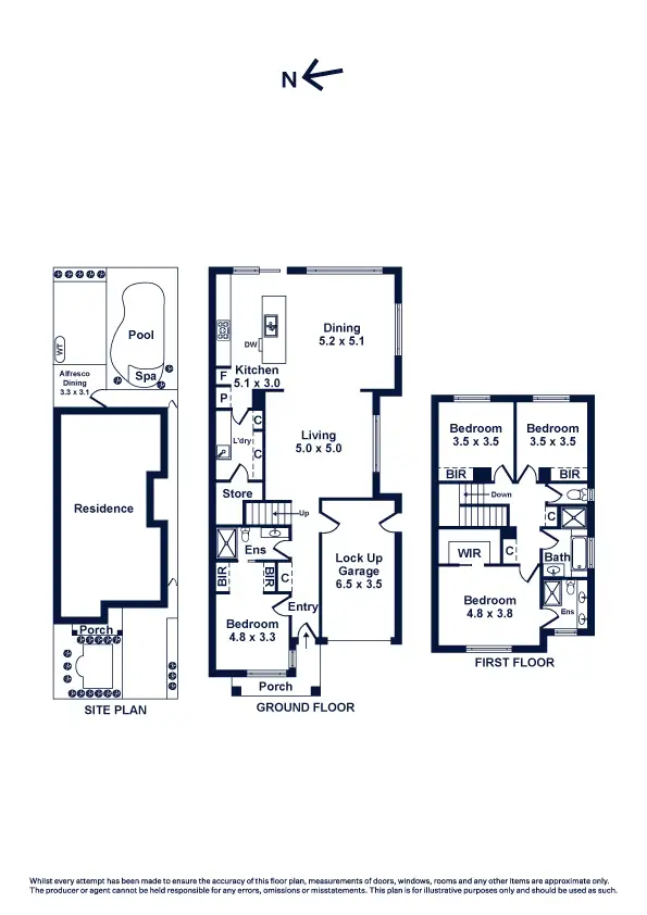 Floorplan of Homely townhouse listing, 77A Watt Street, South Kingsville VIC 3015