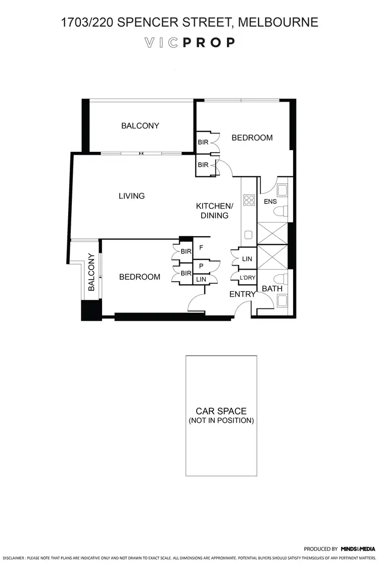 Floorplan of Homely apartment listing, 1703/220 Spencer Street, Melbourne VIC 3000