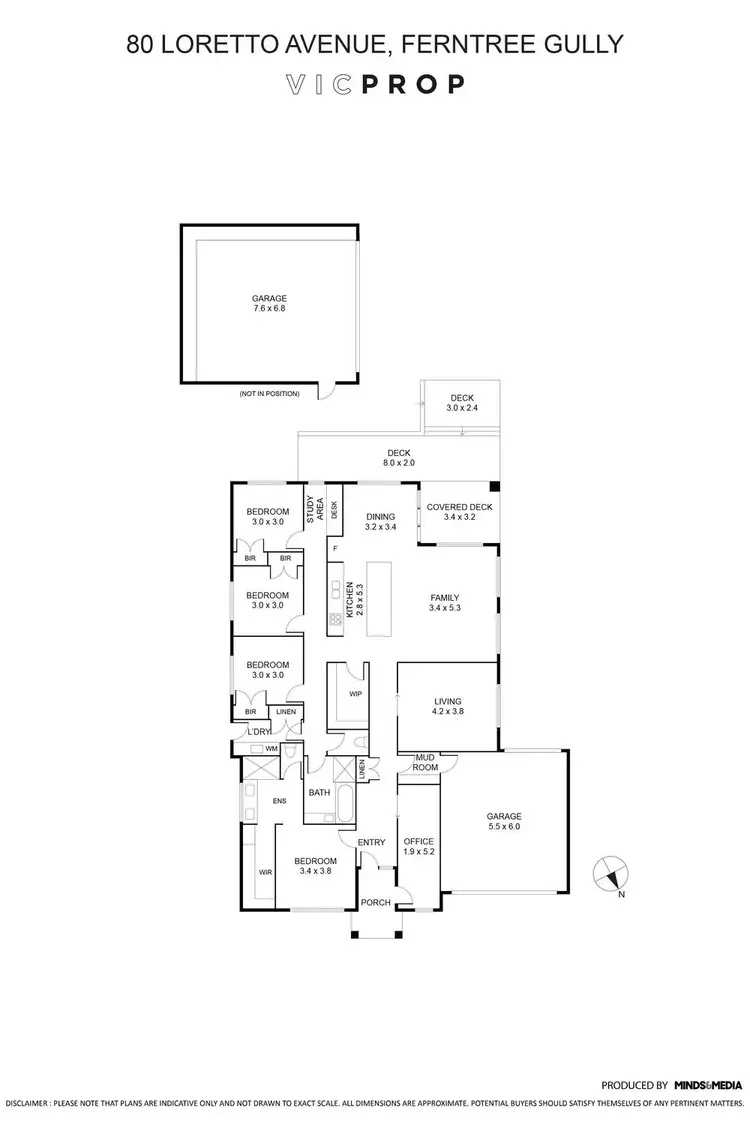 Floorplan of Homely house listing, 80 Loretto Avenue, Ferntree Gully VIC 3156