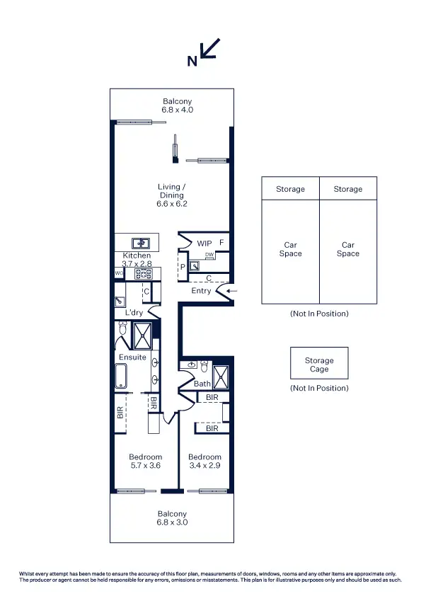 Floorplan of Homely apartment listing, 308/7 Windsor Terrace, Williamstown VIC 3016