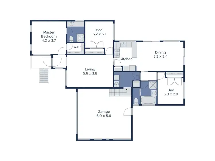 Floorplan of Homely townhouse listing, 2/74 Gertonia Avenue, Boronia VIC 3155
