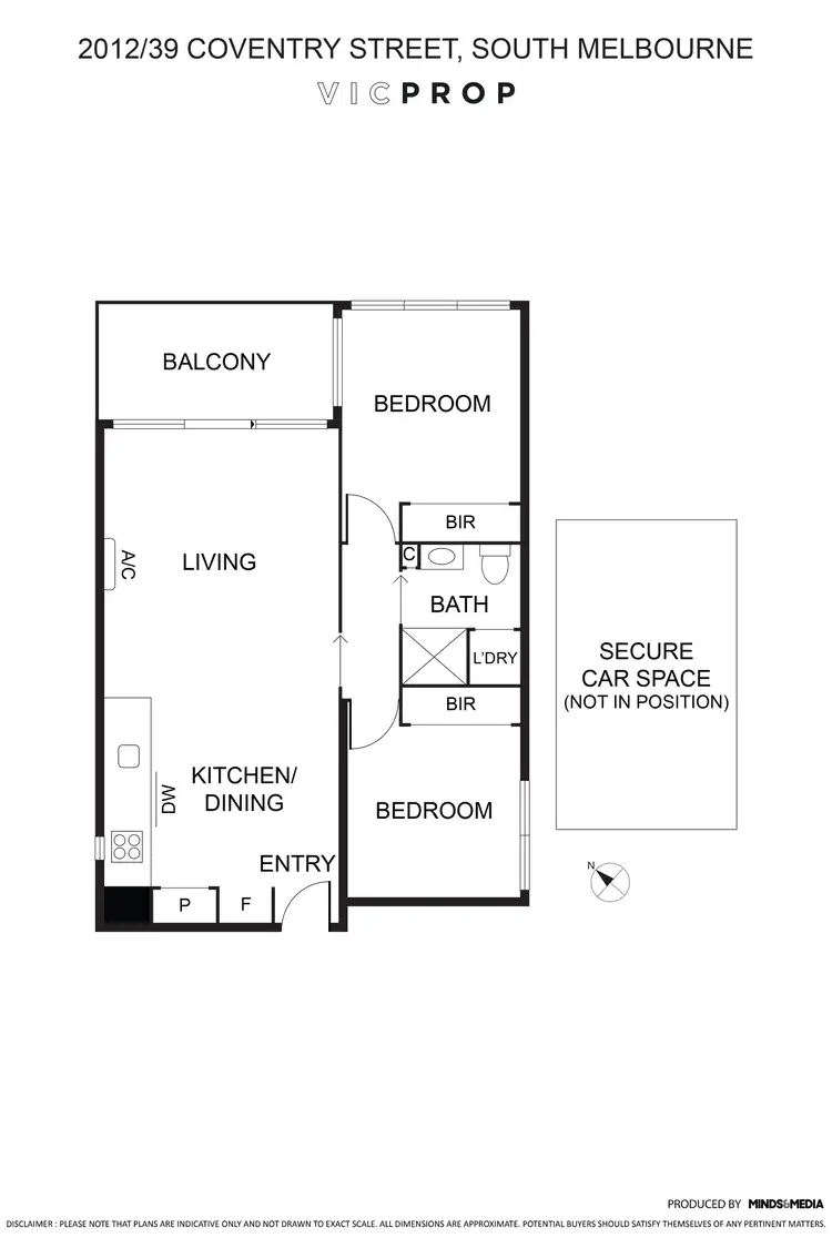 Floorplan of Homely apartment listing, 2012/39 Coventry Street, Southbank VIC 3006
