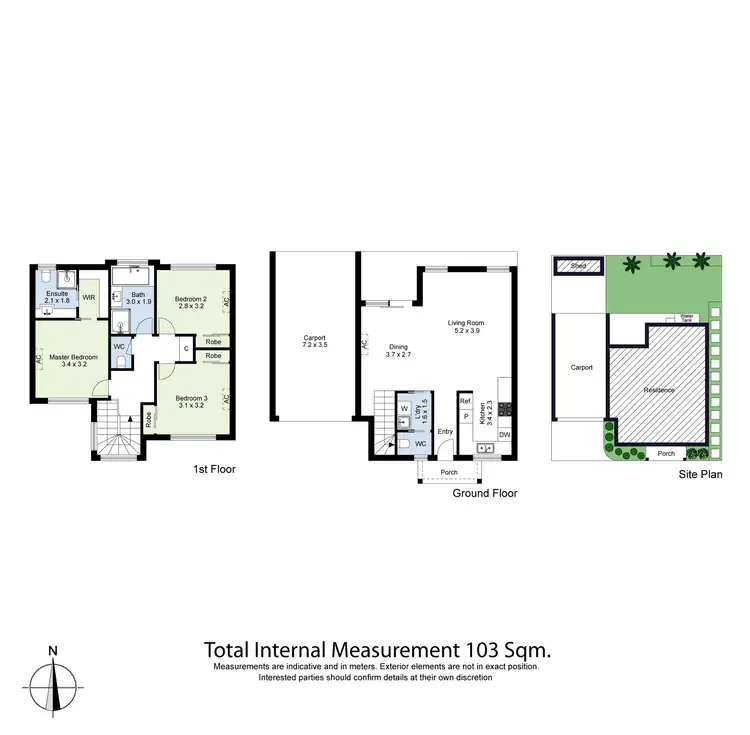 Floorplan of Homely townhouse listing, 3/66 Roberts Street, West Footscray VIC 3012