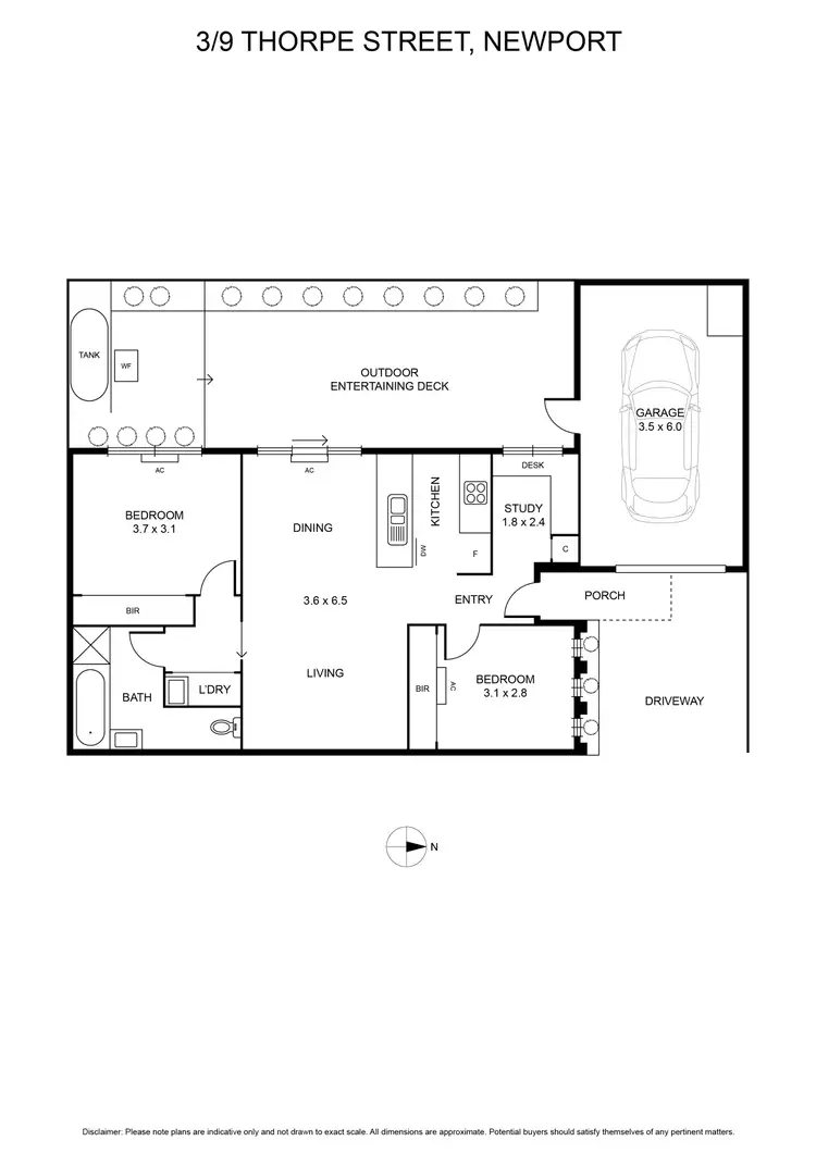 Floorplan of Homely unit listing, 3/9 Thorpe Street, Newport VIC 3015
