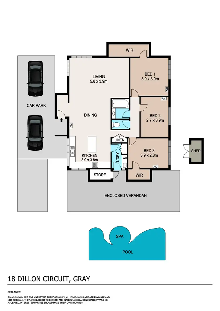Floorplan of Homely house listing, 18 Dillon Circuit, Gray NT 830