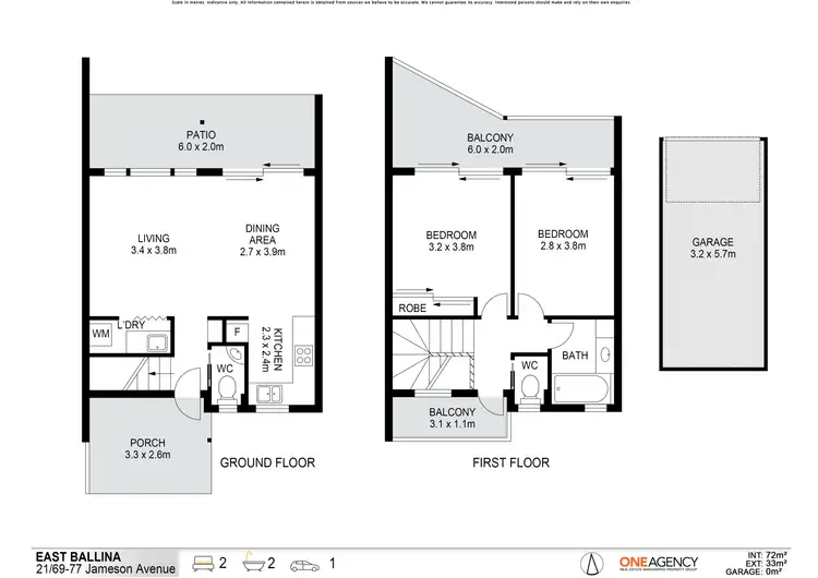 Floorplan of Homely townhouse listing, Unit 21 69/77 Jameson Avenue, East Ballina NSW 2478