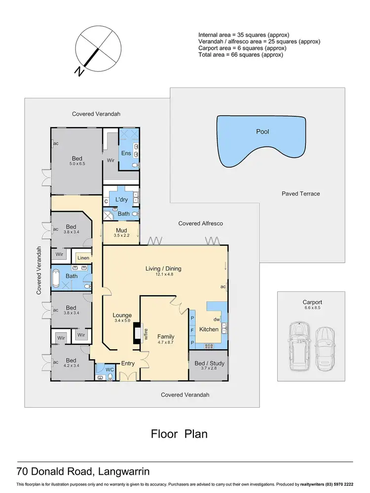 Floorplan of Homely rural property listing, 70 Donald Road, Langwarrin VIC 3910