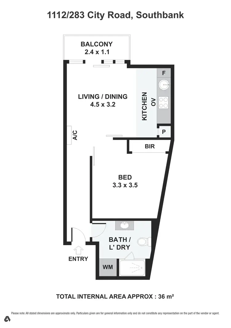 Floorplan of Homely apartment listing, 1112/283 City Road, Southbank VIC 3006