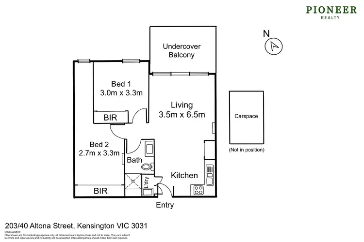 Floorplan of Homely apartment listing, 203/40 Altona Street, Kensington VIC 3031