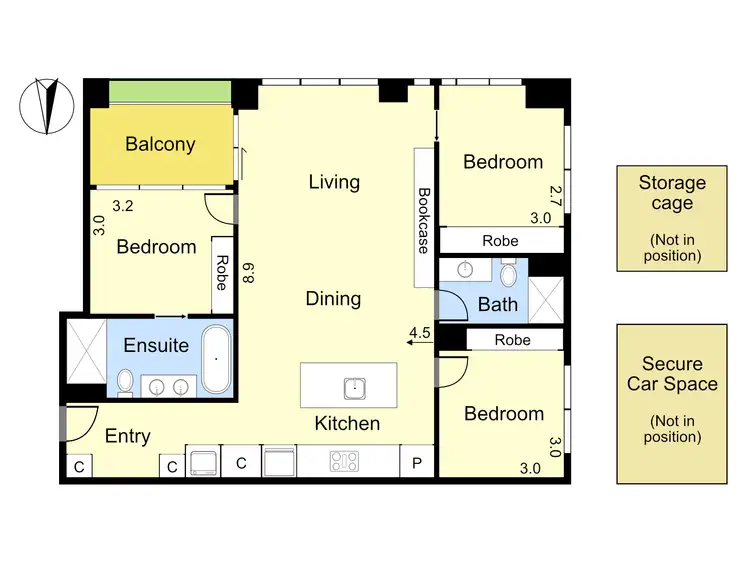 Floorplan of Homely apartment listing, 204/11 Wellington Street, Collingwood VIC 3066