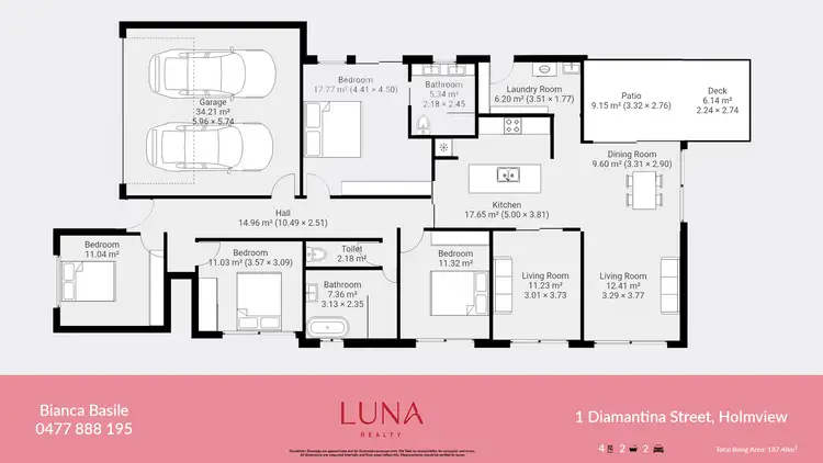 Floorplan of Homely house listing, 1 Diamantina Street, Holmview QLD 4207