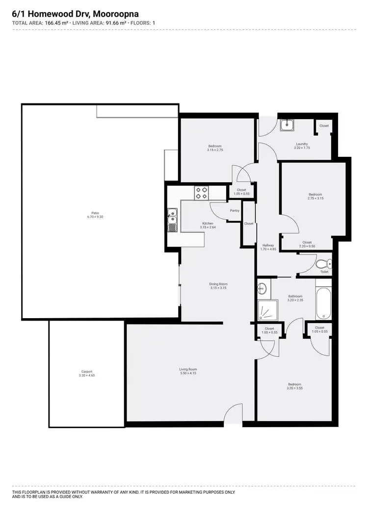 Floorplan of Homely house listing, 6/1 Homewood Drive, Mooroopna VIC 3629