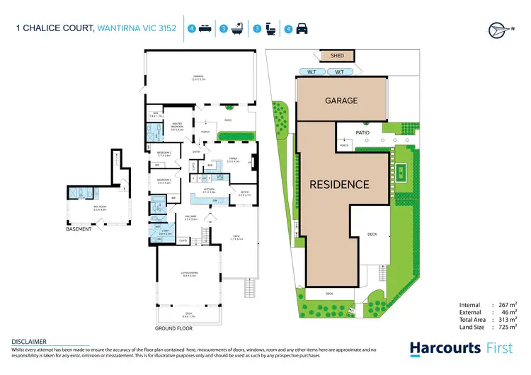 Floorplan of Homely house listing, 1 Chalice Court, Wantirna VIC 3152
