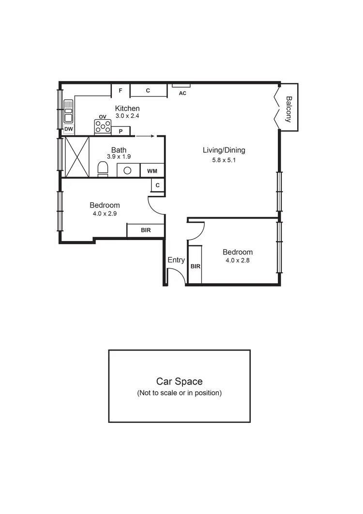 Floorplan of Homely apartment listing, 5/199 Hotham Street, Ripponlea VIC 3185