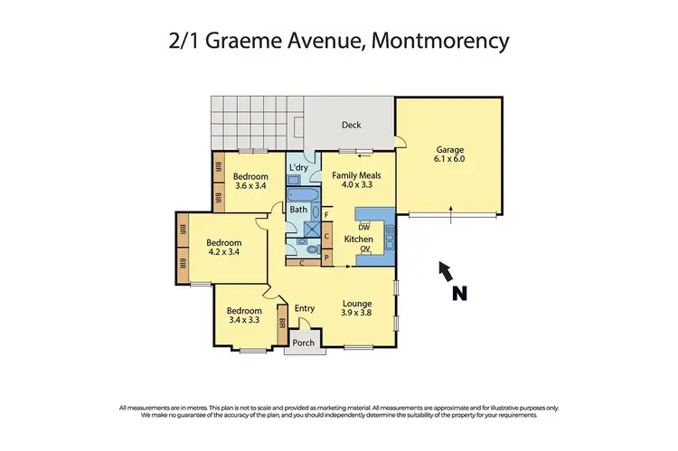 Floorplan of Homely unit listing, 2/1 Graeme Avenue, Montmorency VIC 3094