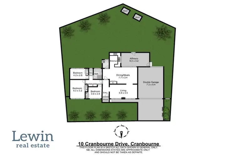 Floorplan of Homely house listing, 10 Cranbourne Drive, Cranbourne VIC 3977