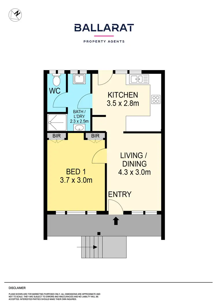 Floorplan of Homely unit listing, 3/106 Leith Street, Redan VIC 3350