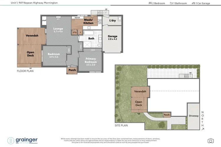 Floorplan of Homely unit listing, 1/949 Nepean Highway, Mornington VIC 3931